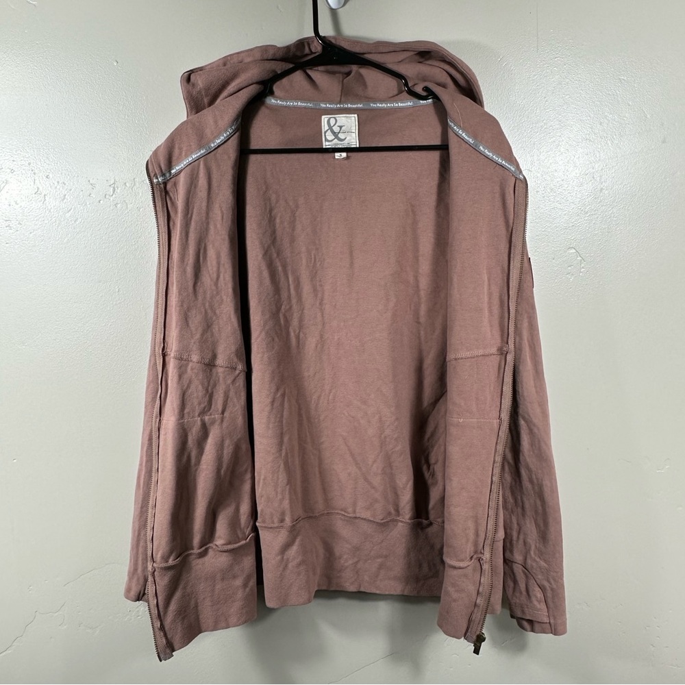 Ampersand Ave Performance Fleece Zip Up Jacket Size Small - Light Brown - Picture 4 of 8